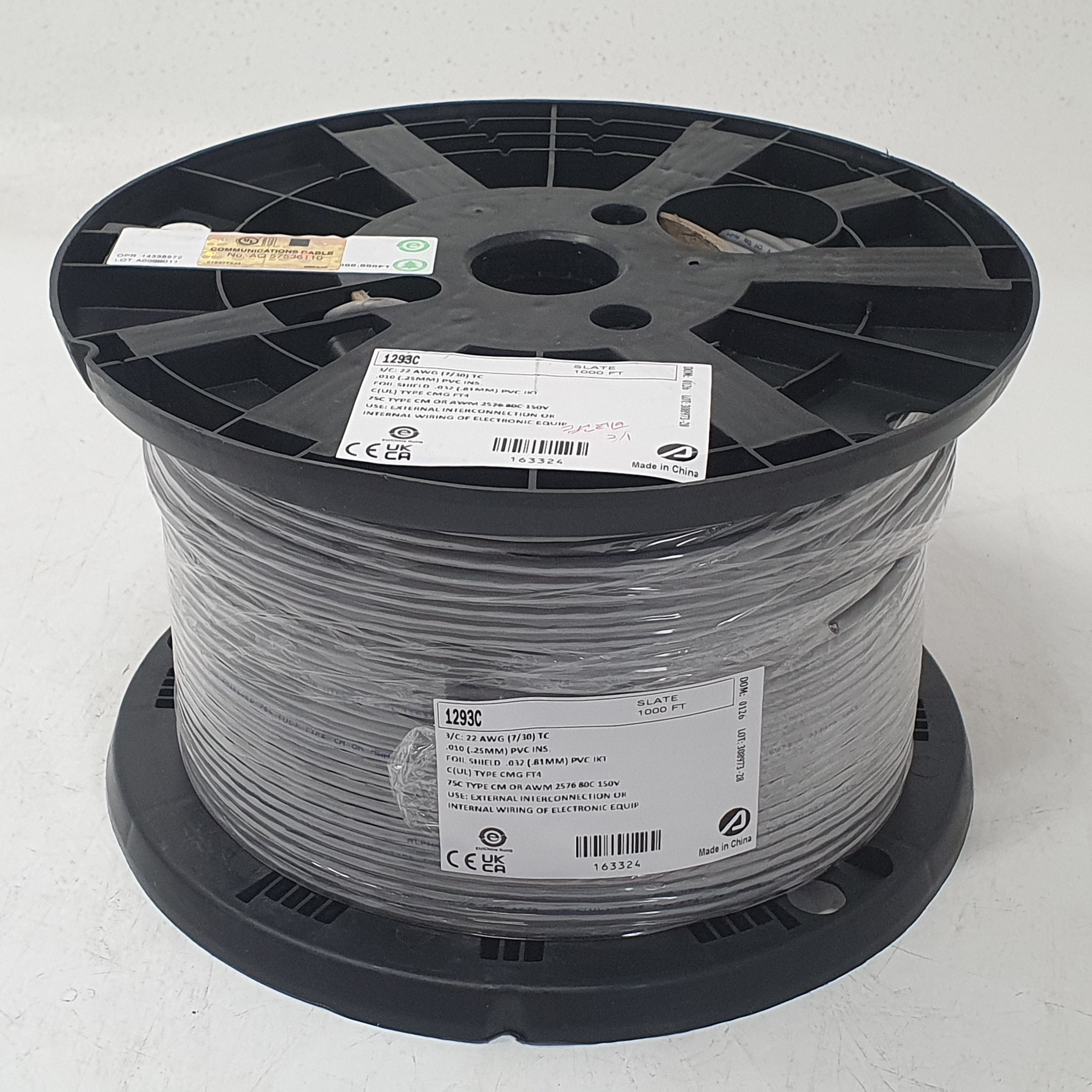 [알파와이어] AlphaWire 1293C, 3C 22AWG (300m)