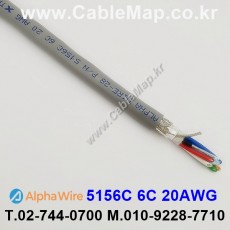 AlphaWire 5156C (150m) 알파와이어 - AlphaWire 5156C, 6C 20(7/28)AWG, NEC/UL CM, VW-1, UL AWM 2464 and UL AWM 2517(300V 105℃), CSA CMG, FT4 ( 7369500R / m49130 )