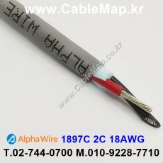 AlphaWire 1897C Slate 2C 18AWG 알파와이어 30미터