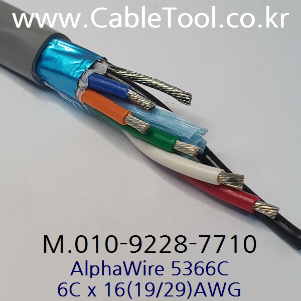 AlphaWire 5366C, Slate 6C 16AWG 알파와이어 300미터