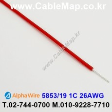 AlphaWire 5853/19, Red 1C 26AWG 알파와이어 300미터
