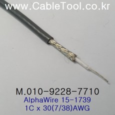 [알파와이어] AlphaWire 15-1739, 22AWG 실리콘 고전압 전선 1m